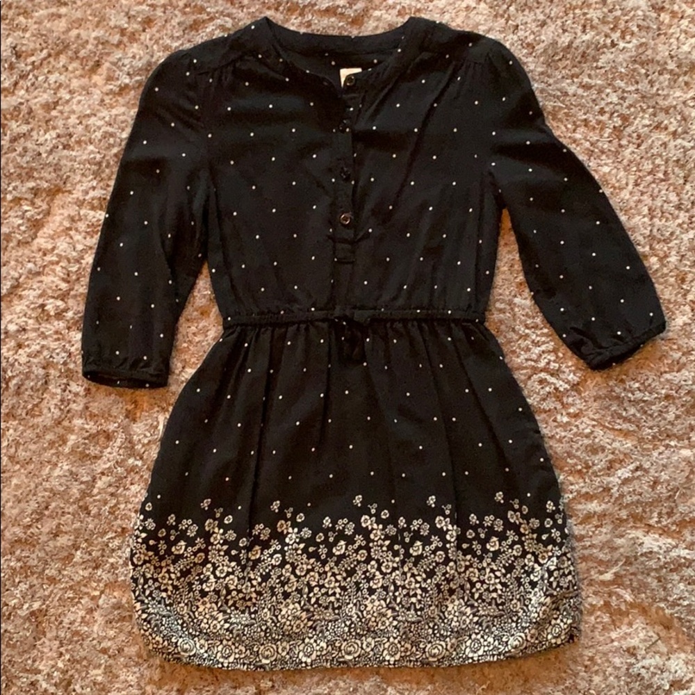 Girls Gap black print dress